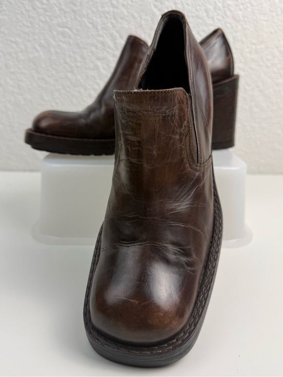 Joan & David Shoes - Joan & David | Handmade in Italy | Leather Slip-On Heels | Brown | EU 38